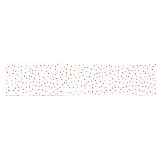 Eleganter abstrakter bunter Confetti Kurzer Tischläufer (Horizontal)