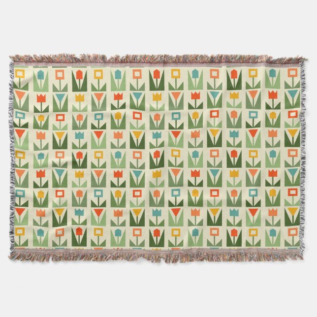 Eleganter Abstrakter Frühling Decke (Vorderseite)