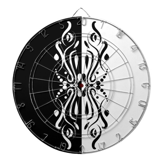 Eleganter Abstrakter Harlequin-Stil Dartscheibe (vorne)