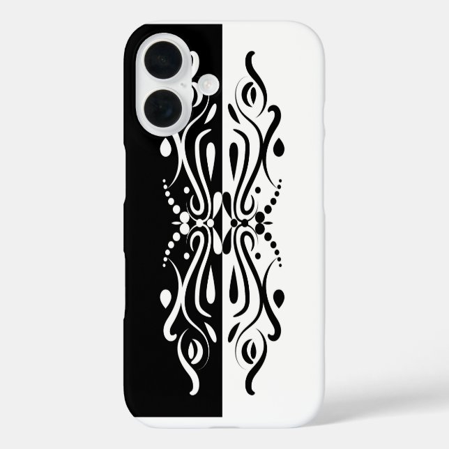 Eleganter Abstrakter Harlequin-Stil iPhone 16 Hülle (Rückseite)
