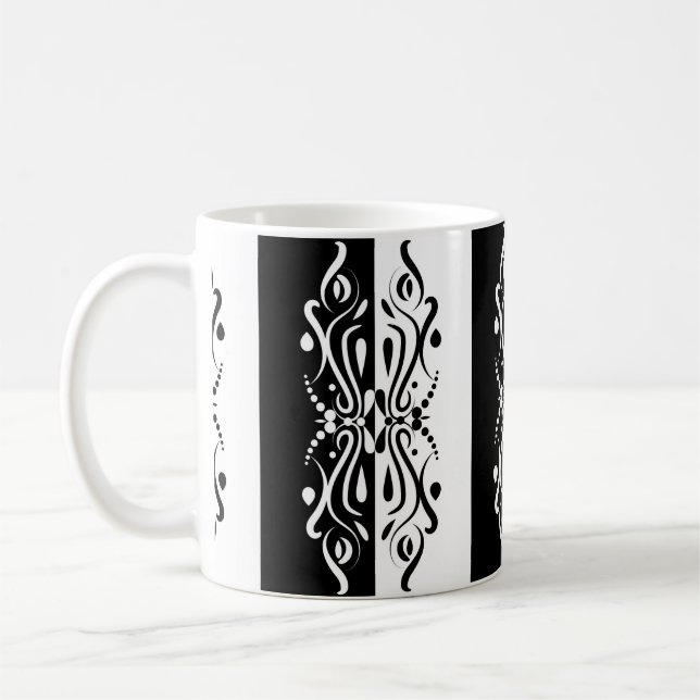 Eleganter Abstrakter Harlequin-Stil Kaffeetasse (Links)