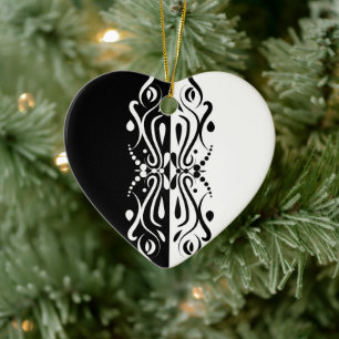 Eleganter Abstrakter Harlequin-Stil Keramik Ornament