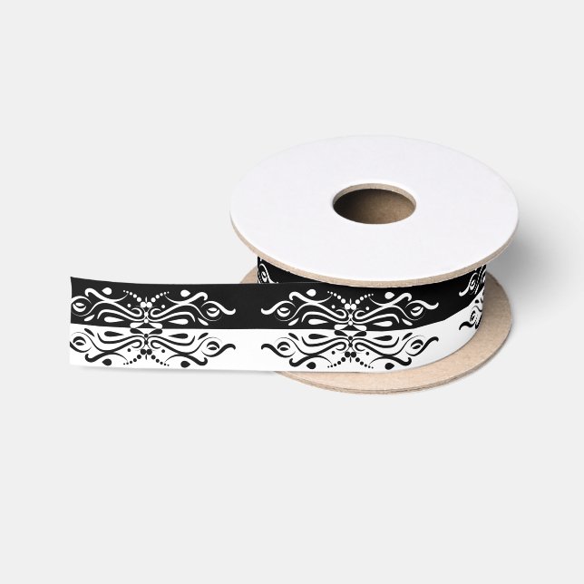 Eleganter Abstrakter Harlequin-Stil Satinband (Spule)