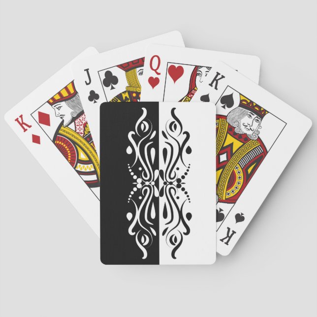 Eleganter Abstrakter Harlequin-Stil Spielkarten (Rückseite)