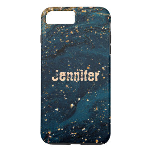 Eleganter, abstrakter Marmor, dunkles Marinemoldgo Case-Mate iPhone Hülle