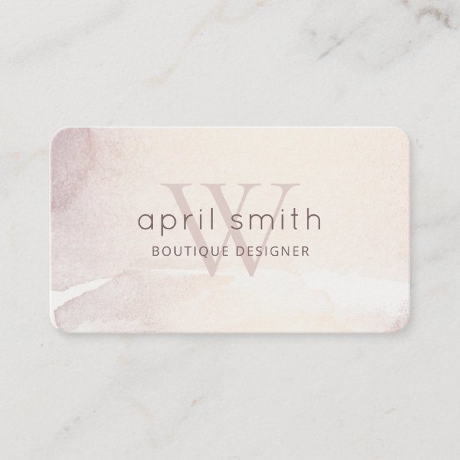 Eleganter Abstrakter Monogram Shiny Visitenkarte (Vorderseite)