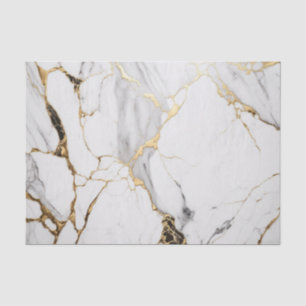 Eleganter abstrakter schwarzer und weißer Goldmarm Seidenpapier
