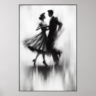 Eleganter Abstrakter Swing Dance Poster