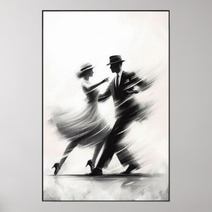 Eleganter Abstrakter Swing Dance Poster