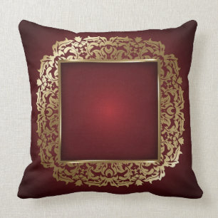 Eleganter abstrakter Wein und Gold Kissen