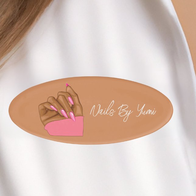 Eleganter afrikanischer Nagelkünstler Manicurist Namenschild (Von Creator hochgeladen)