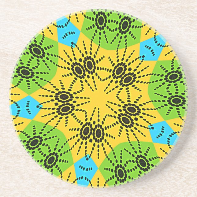 Eleganter afrikanischer Spider Motif Vektorgrafik  Untersetzer (Vorne)