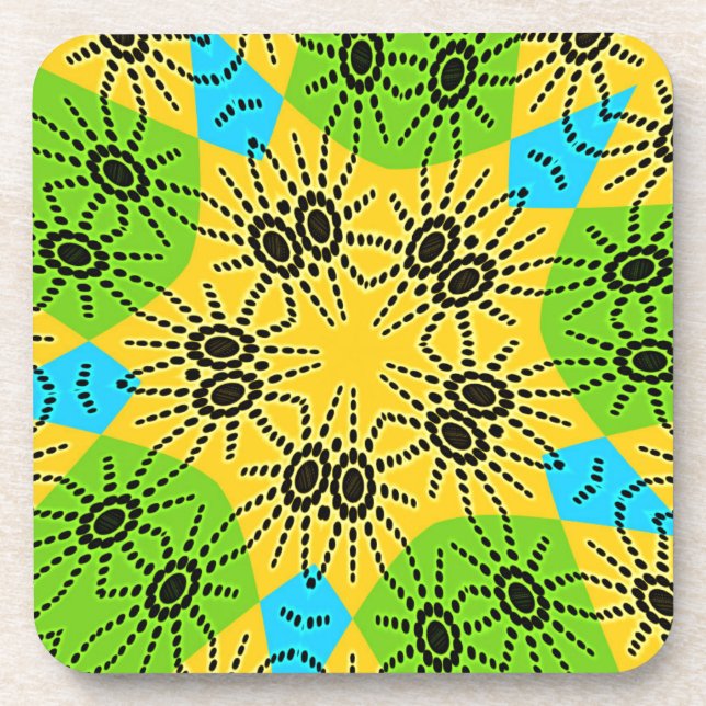 Eleganter afrikanischer Spider Motif Vektorgrafik  Untersetzer (Vorderseite)