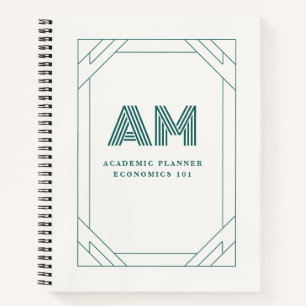 Eleganter akademischer Planer und Notizbuch mit in