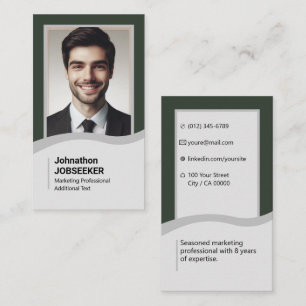 Eleganter anständiger Jobsuchender Minimal Einfach Visitenkarte