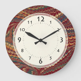 Eleganter antiker Marmor Vintag Edwardian Gentlema Große Wanduhr