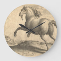 Eleganter antiker Stich des spanischen Pferds