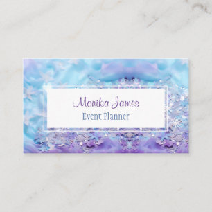 Eleganter Aqua und Violet Lilac Shimmer Glitzer Visitenkarte