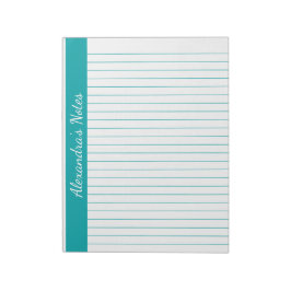 Eleganter Aquamariner 8,5 x 11-Letter-Größe Verlas Notizblock