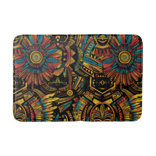 Eleganter Aquamariner "Aztec Dream" Plush Bath Mat Badematte