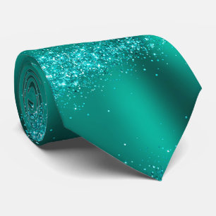 Eleganter Aquamariner Blue Glitzer Krawatte