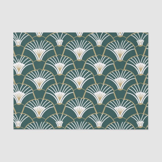 Eleganter aquamariner Deko Seidenpapier (Vorderseite)