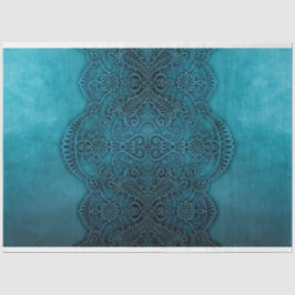 Eleganter Aquamariner Design-Dekorelement Seidenpapier