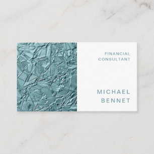 Eleganter Aquamariner Finanzberater Visitenkarte
