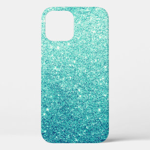 Eleganter Aquamariner Glitzer Case-Mate iPhone Hülle