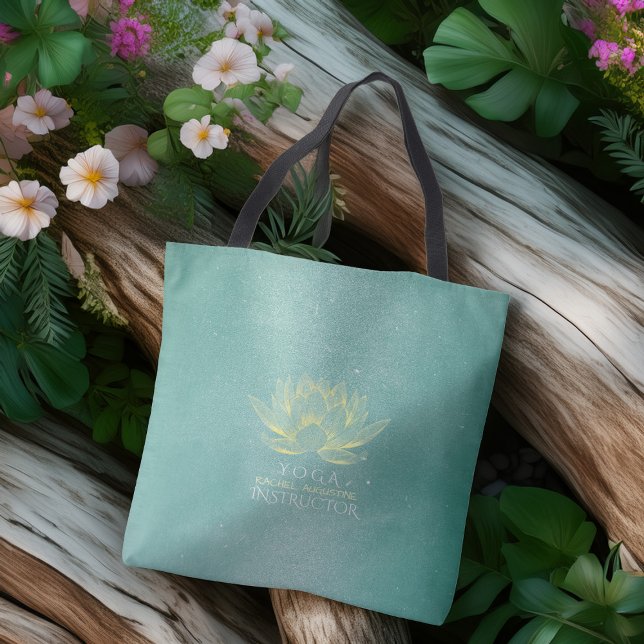 Eleganter Aquamariner Lotus Yoga Mediation-Lehrer Tasche (Von Creator hochgeladen)