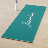 Eleganter Aquamariner Personalisierter Name Yoga M