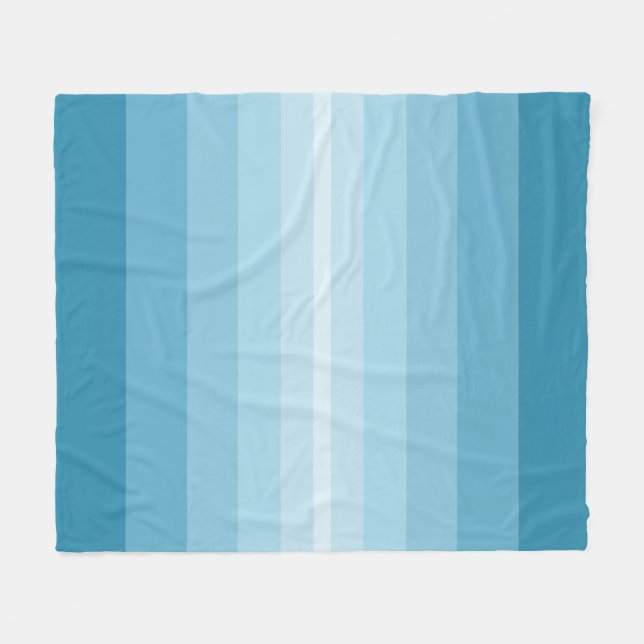 Eleganter Aquamariner türkisfarbener Streifen Fleecedecke (Vorderseite (Horizontal))