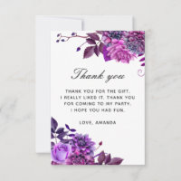 Eleganter Aquarell lila lila Blumengeburtstag