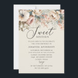Eleganter Aquarellbro Blütensüß 16 Geburtstag Einladung<br><div class="desc">Elegantes Aquarell boho floral Sweet 16 Geburtstag Einladung. Bitte kontaktieren Sie mich,  wenn Sie weitere Informationen benötigen.</div>