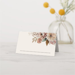 Eleganter Aquarellgarten Herbst Hochzeitsfeier Platzkarte