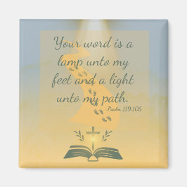 Eleganter Aquarellpsalm 119:105 Magnet