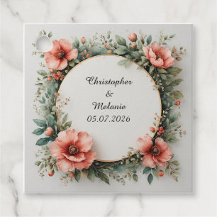 Eleganter Aquarellrahmen Geschenkanhänger