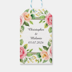 Eleganter Aquarellrahmen Geschenkanhänger