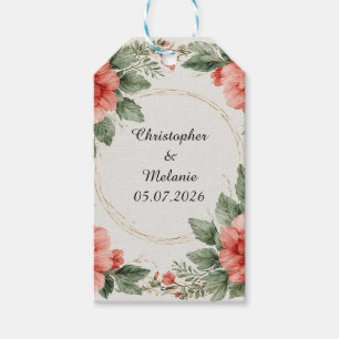 Eleganter Aquarellrahmen Geschenkanhänger