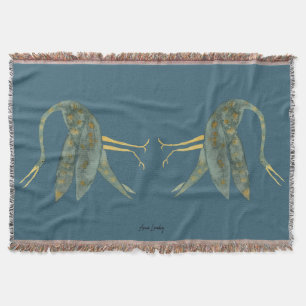 Eleganter Aquarelltanzkran auf der schieferblauen Decke