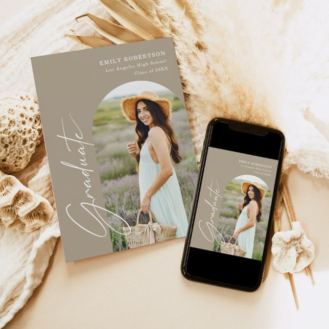 Eleganter Arch Foto Abschluss Einladung (Von Creator hochgeladen)