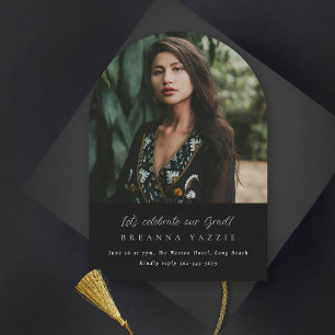 Eleganter Arch Foto Abschluss Einladung