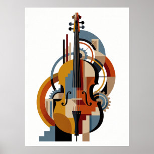 Eleganter Art Deco Jazzposter Poster