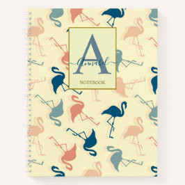 Eleganter Art Deko inspiriert Flamingo gemusterte Notizbuch