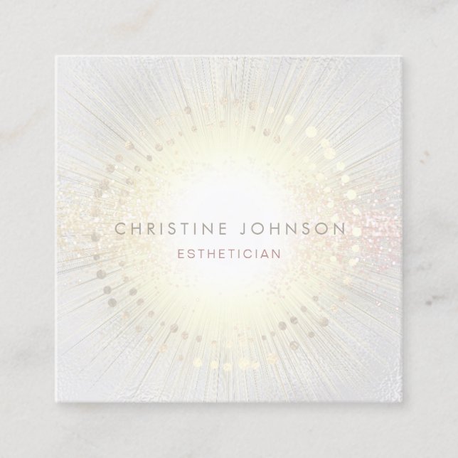 eleganter Ästhetiker Quadratische Visitenkarte (Vorderseite)