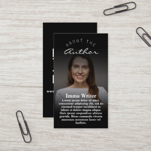 Eleganter Autor Meet & Greet Promo Vertikal Visitenkarte