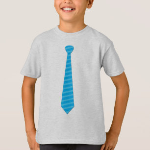 Eleganter Baby-blaue Streifen-Krawatten-T - Shirt