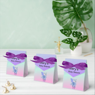Eleganter Baby Shower Teddy Bär und Elephant Geschenkschachtel