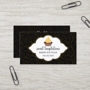 Eleganter Bäckerei-kleiner Kuchen Visitenkarte
