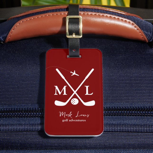 Eleganter BagTag für Golfspielerreisen Gepäckanhänger (Vorderseite Insitu 2)
